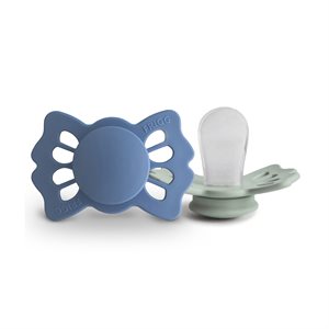 FRIGG Lucky - Symmetrical Silicone 2-Pack Pacifiers - Ocean View/Sage - Size 1